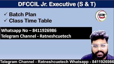 DFCCIL Jr. Executive Signals & Telecom || Batch Details, Time Table, Start From 5th June Ratnesh Sir