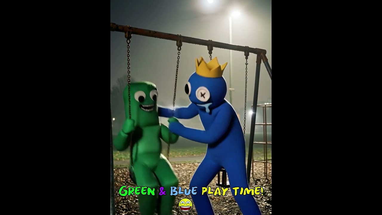 Green and Blue play time 🎉 #roblox