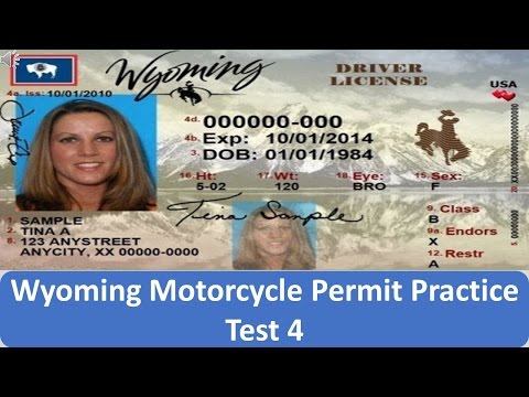 Wyoming Motorcycle Permit Practice Test 4