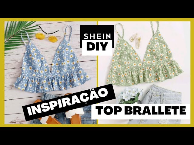 Diy, Top Brallete, inspiração da Shein, Molde Grátis