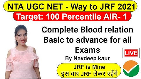 NET JRF Complete Blood relation Basic to advance for all Exams | By Navdeep kaur