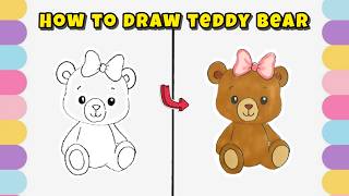 How to Draw a Teddy Bear – Toy Drawing Tutorial with Easy Steps