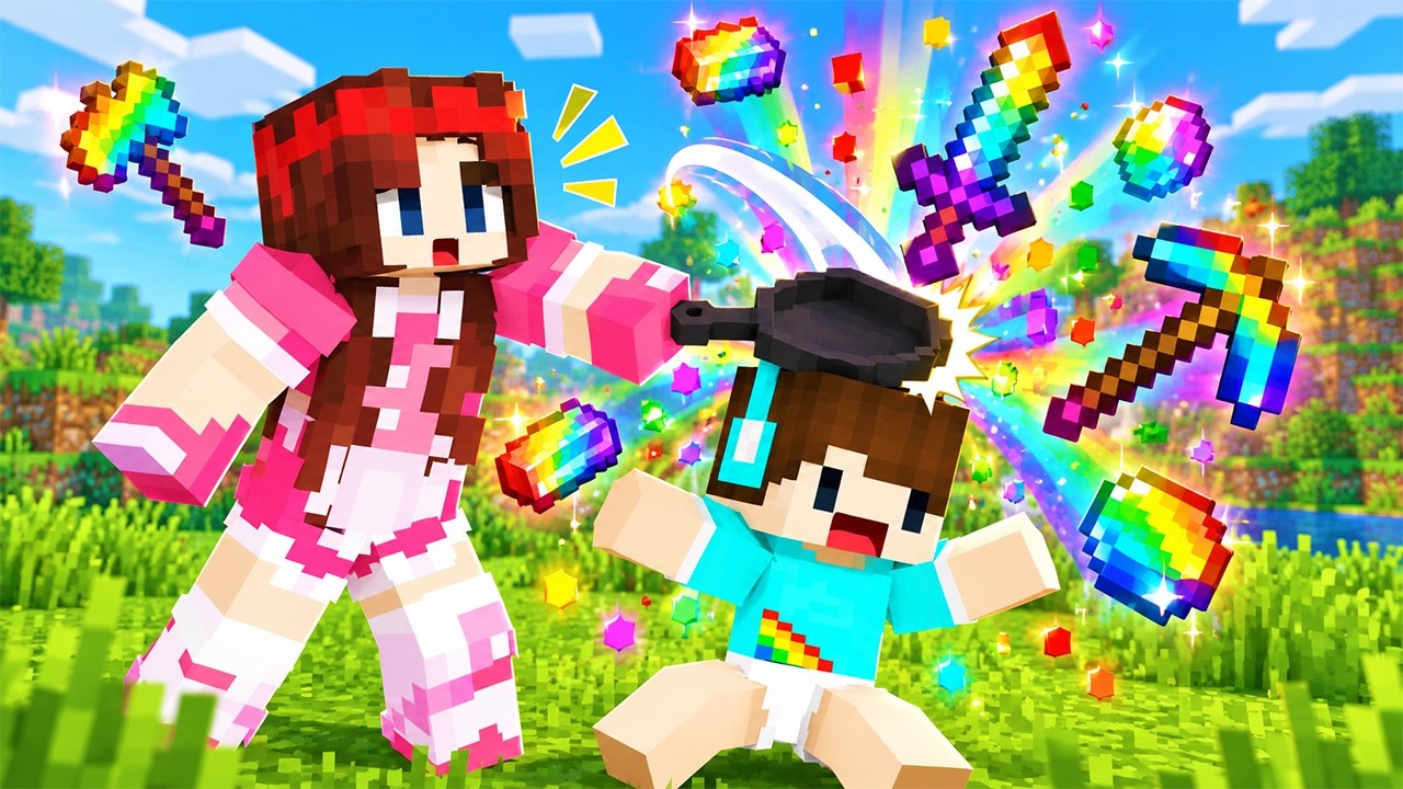 MINECRAFT TAPI SETIAP KENA DAMAGE AUTO DROP SENJATA PELANGI AVARITIA✨
