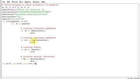 Python program to check validation of password