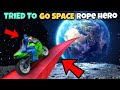 I TRIED TO GO SPACE WITH ROPE HERO 😱 || ROPE HERO VICE TOWN || SECRET STAIRWAY TO GO SPACE ROPE HERO