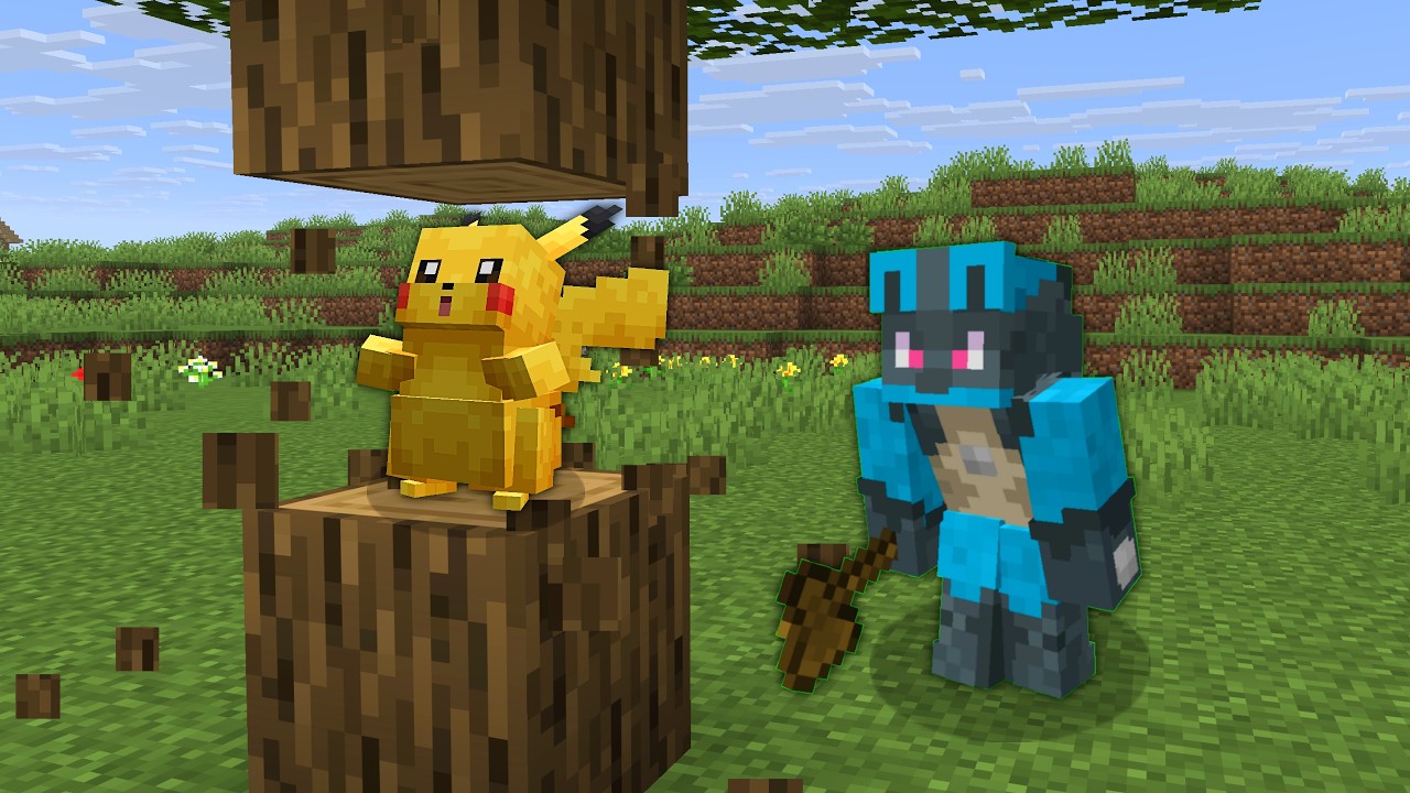 Casser un Bloc = un Pokémon sur Minecraft..