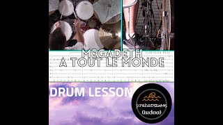 Megadeth A Tout Le Monde Drum Lesson by Praha Drums Official (56.b)