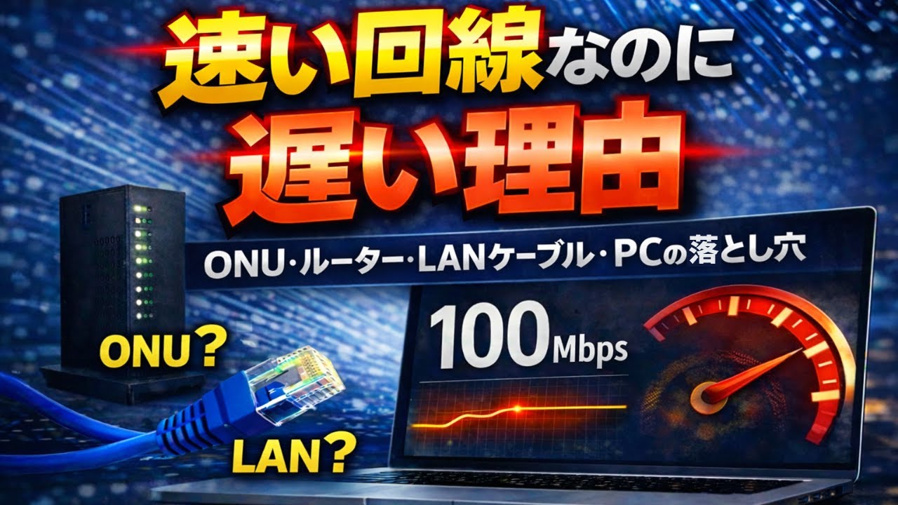 速い回線を契約しても遅い理由 - ONU・ルーター・LANケーブル・PCの落とし穴 -