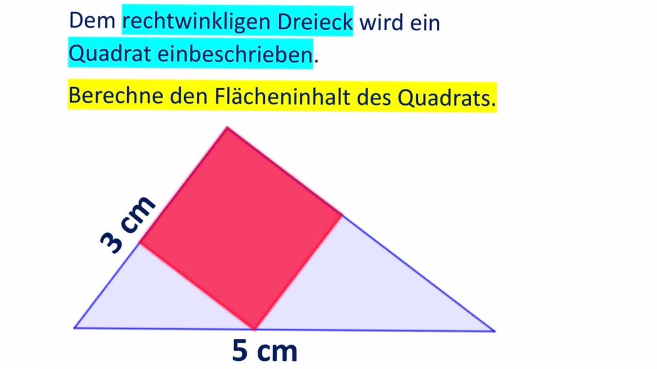 wie berechnet man den flächeninhalt eines quadrats
