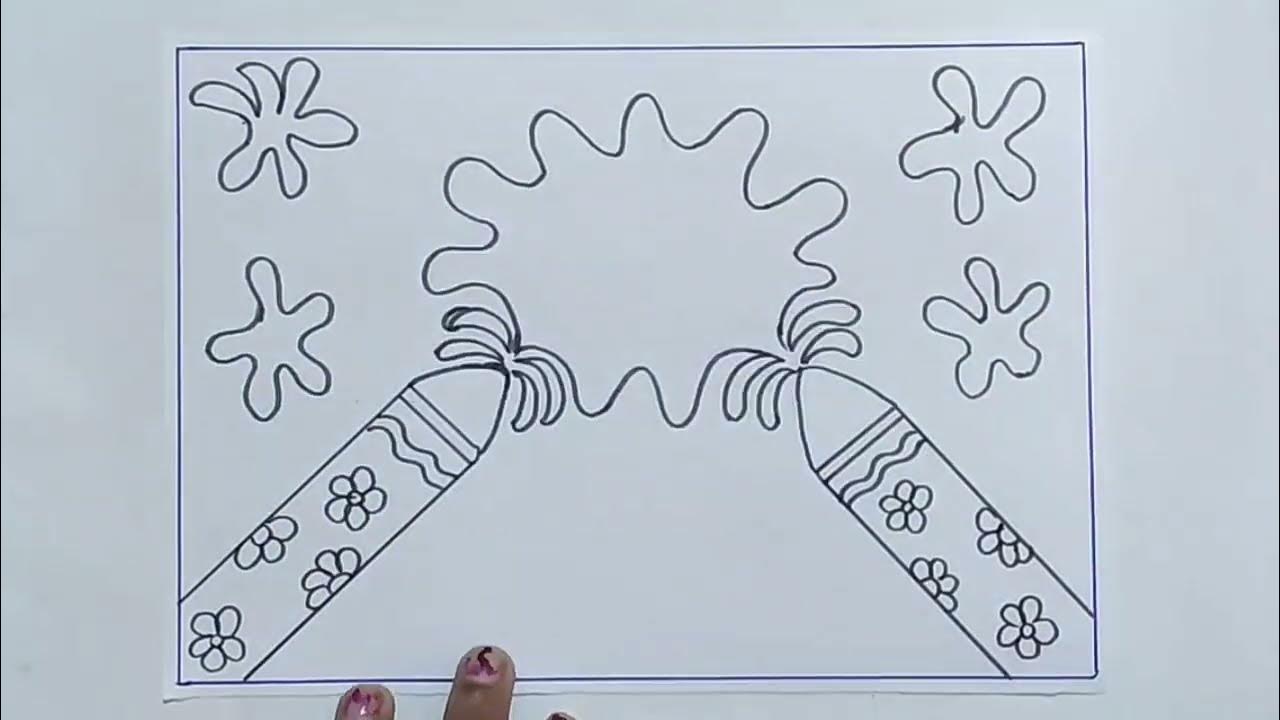 Holi festival drawing easy/Holi festival drawing for beginners/How to