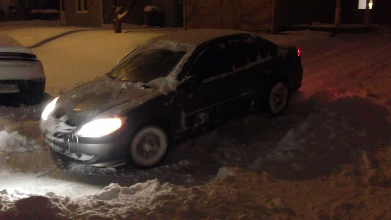 Getting my car stuck in snow on purpose. Winter Storm Feb 2013