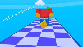 completing the rainbow-obby's ball mode under 4 minutes|rainbow-obby 🌈
