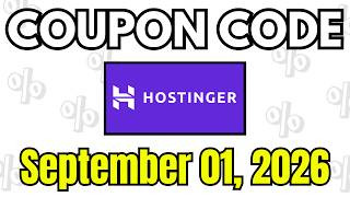 (NEW) Hostinger Promo Code & Coupon Code September 2026 | Hostinger Discount Code | 09/01/2026