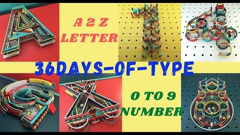 Animated letter and number (A to Z) and (0 to 9)