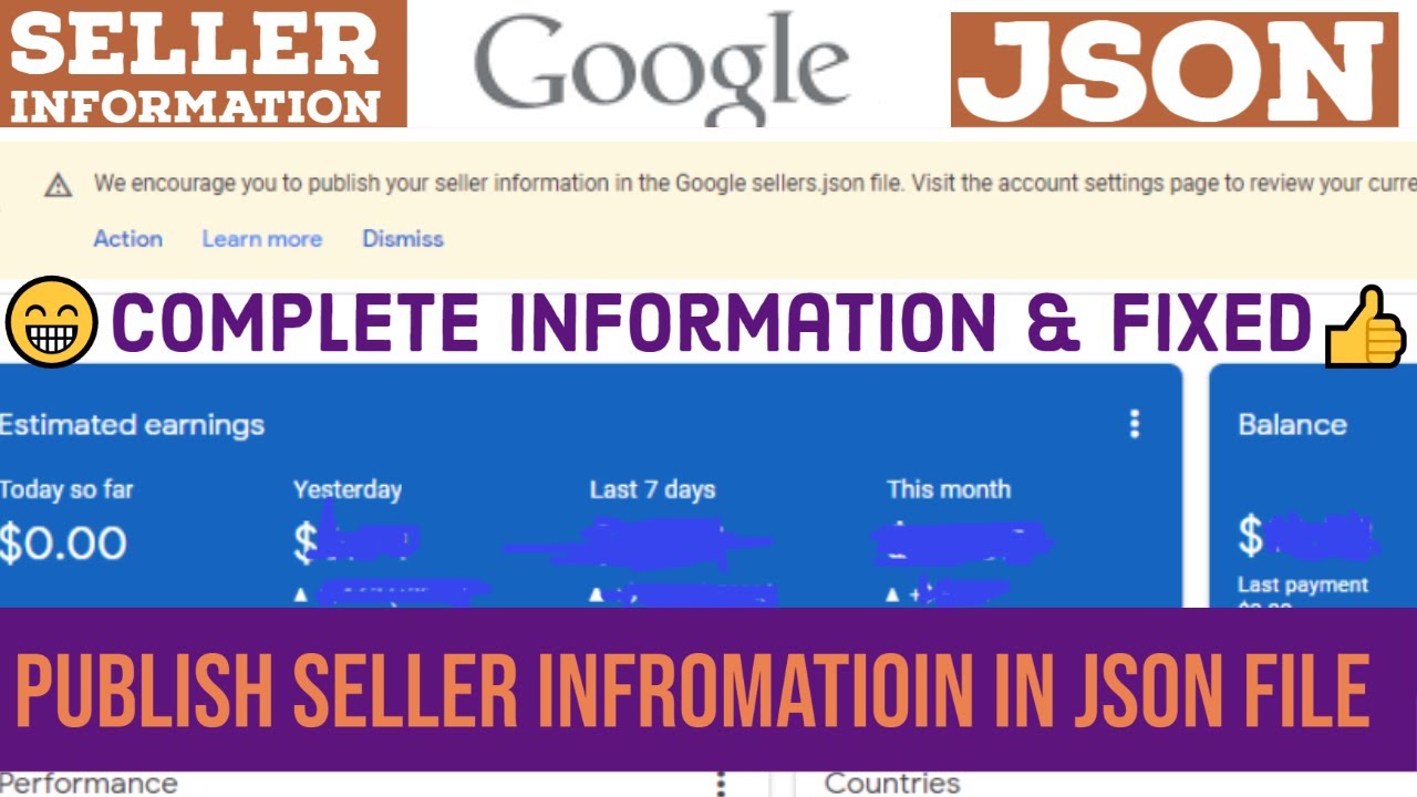 We encourage you to publish your seller information in the Google sellers.json file