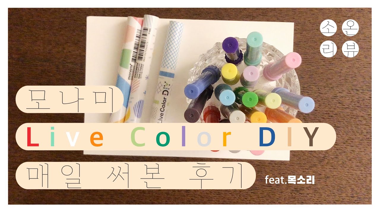 [모나미 Live Color DIY] 매일써본후기 (소온) - YouTube