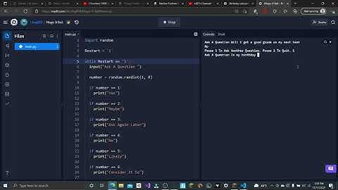 Python Magic 8 Ball Program