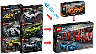 : ALL LEGO Technic Cars that fits on the 42098 Car Transporter Compilation/Collection Speed Build