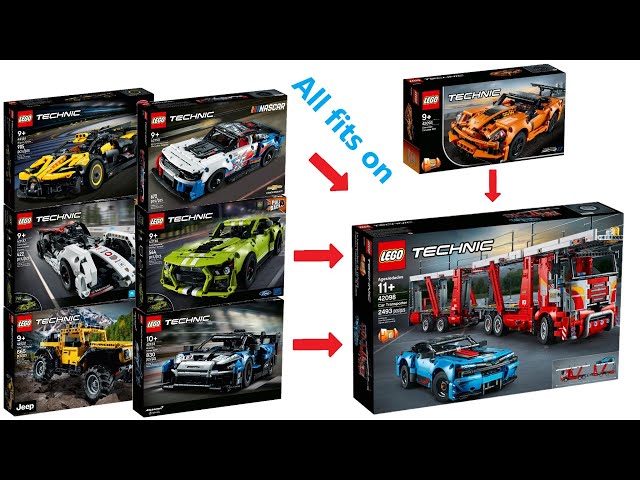 ALL LEGO Technic Cars that fits on the 42098 Car Transporter  Compilation/Collection Speed Build 