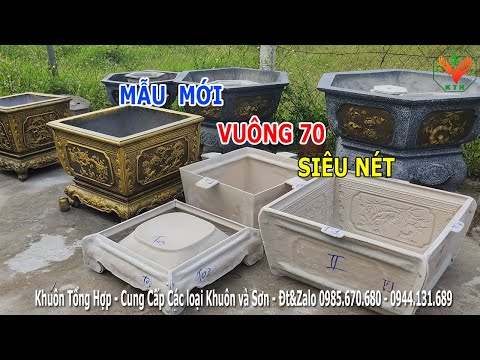 Video Khuôn chậu vuông 70 mẫu mới có lòng trong | Khuôn Tổng... - youtube