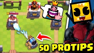 REACCIÓN a 50 PROTIPS para GANAR SIEMPRE en CLASH ROYALE (SOLO funcionan con PASS ROYALE)