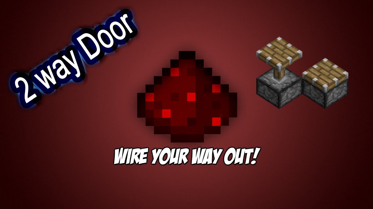 Minecraft Tutorials 2 Way Automatic Door! - YouTube