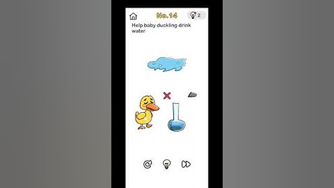 Level 14// Help baby duckling drink water. brain out #gaming #braintestsolution #games #brainmasti