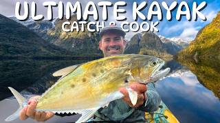 12 HOUR KAYAK CATCH & COOK CHALLENGE!!!