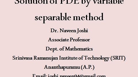 Variable Separable Method for PDE Part 3