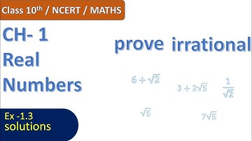 class 10 math chapter 1 exercise 1.3 que/ prove root 2 is irrational /ncert ex. 1.3/ mathsforschool