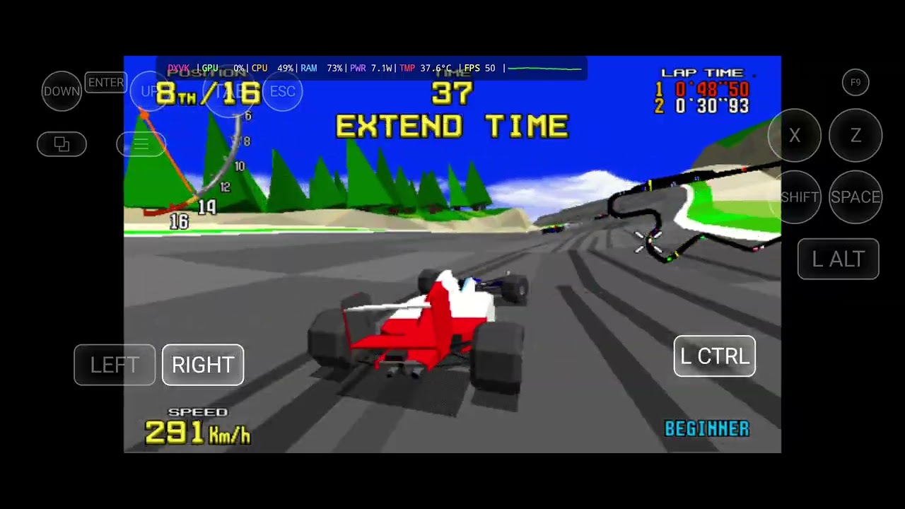 Virtua Racing Arcade Android Gamehub PC Emulator Mali Mediatek Dimensity 8100 @768x432 16:9 