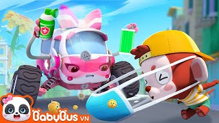 Xe cứu thương giúp đỡ các bạn | Những chiếc xe vui nhộn | Nhạc thiếu nhi vui nhộn | BabyBus