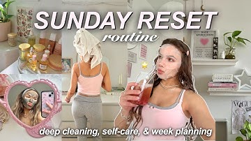 SUNDAY RESET ROUTINE VLOG 🎧 cleaning, self care, & everything shower