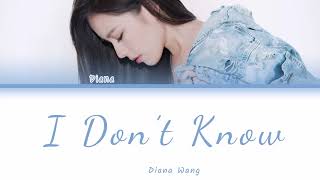 Video thumbnail of "王詩安 (Diana Wang) - I Don’t Know 繁英中字 [Ost. 啟動愛情這件事] (Color Coded Lyrics Chn/Rom/Eng)"
