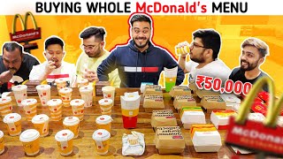 BUYING WHOLE McDonald's MENU - ₹50,000 CHALLENGE 😱