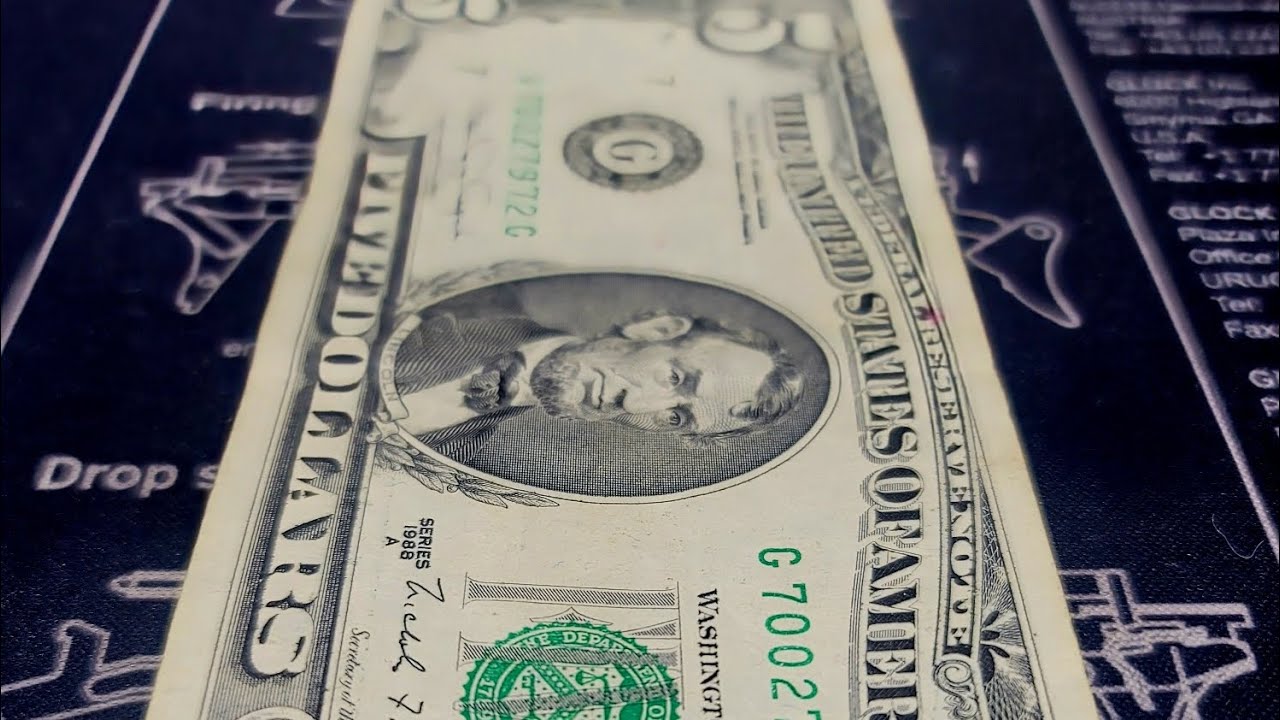 SMALL FACE US BANK NOTE / REGISTER FIND 