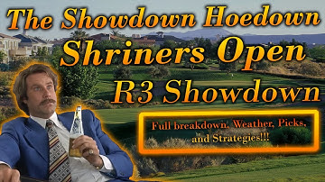 PGA DFS: Showdown Hoedown R3 | Shriners Open | DraftKings Strategy