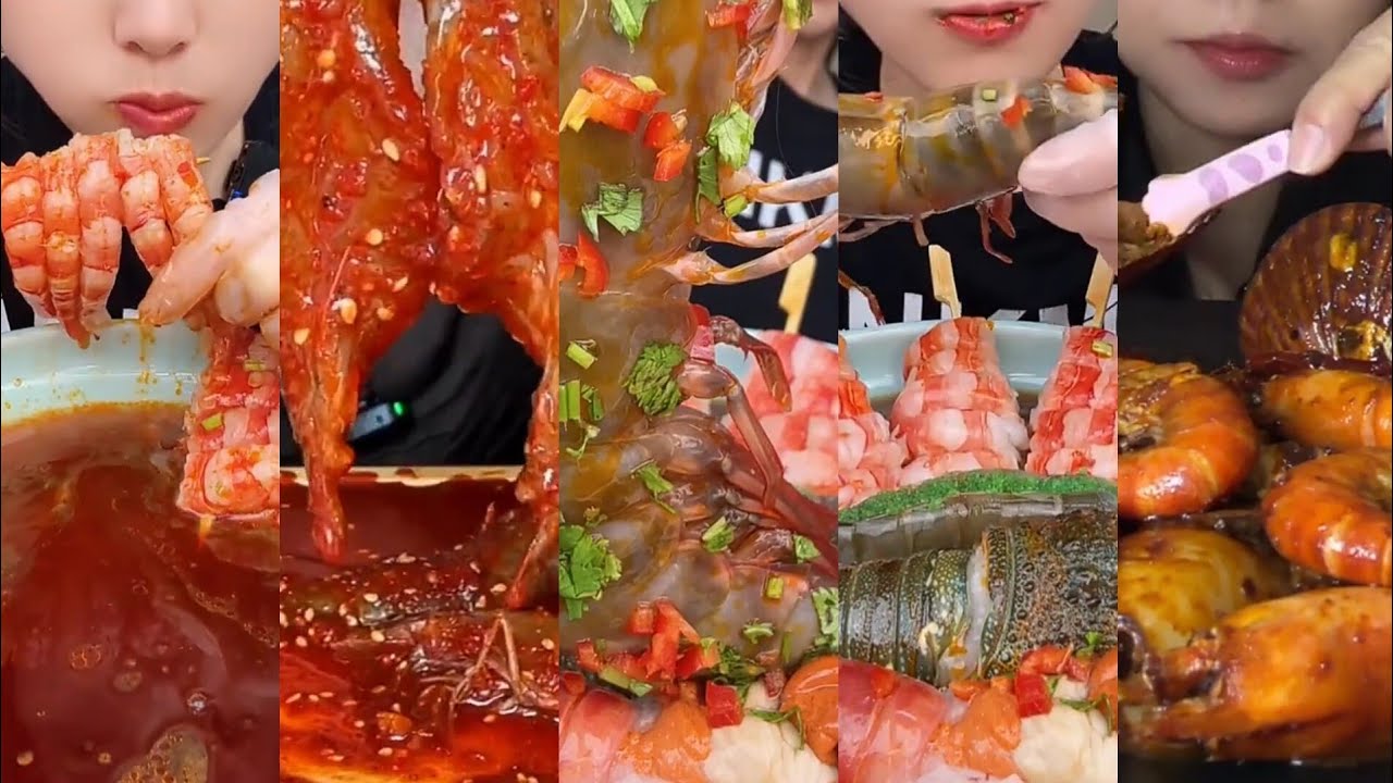 Prawn mukbang Chinese eating show / ASMR mukbang bb #mukbang #eatingvideos #food 