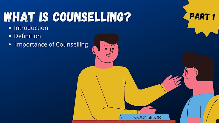 What does it mean to be a counselor