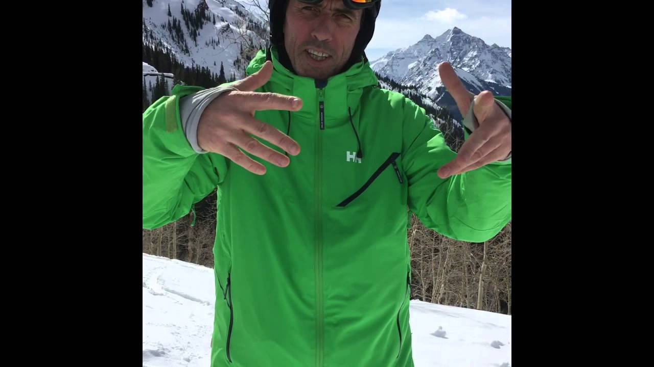 helly hansen green ski jacket