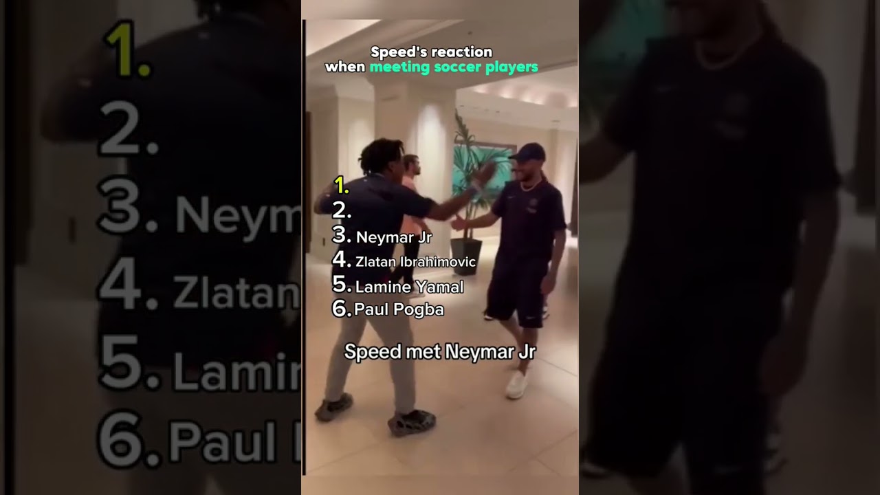 Ishowspeed reaction when meeting football player ❤️❤️🥶💀💀💀💀👀👀 