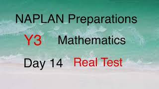NAPLAN Preparations Year 3 Mathematics Day 14 - Real Test for Multiplication and Division