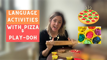 Using Play Doh in Speech Therapy While Making a Pizza To Increase Language Skills and Vocabulary