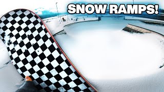 SKATEPARK COMPLETELY COVERED IN SNOW!!