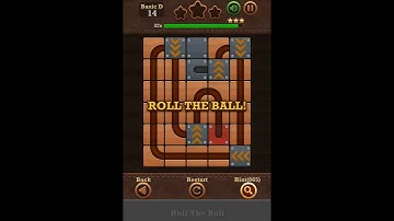Roll The Ball Slide Puzzle 2 - Basic D Level 14 Walkthrough