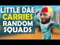 LITTLE KID DAEQUAN CARRIES RANDOM SQUADS | HIGH KILL FUNNY GAME - (Fortnite Battle Royale)