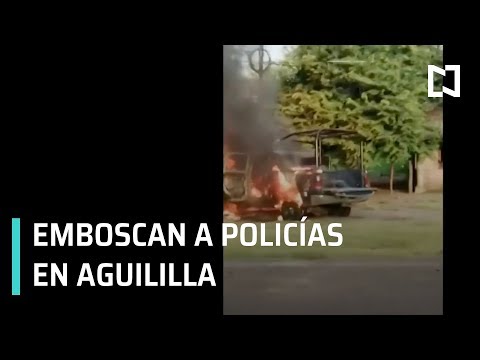 Emboscada en Aguililla | CJNG embosca a policías en Aguililla Michoacán - Las Noticias