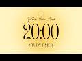 Golden Hour 20 Min Timer 🌅 | Dark Overlay Focus | No Break