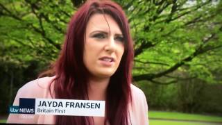 Jayda Fransen - ITV London News - 6pm 31/03/2017