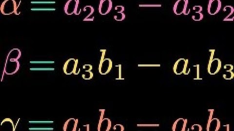 Vector Cross Product Formula Derivation
